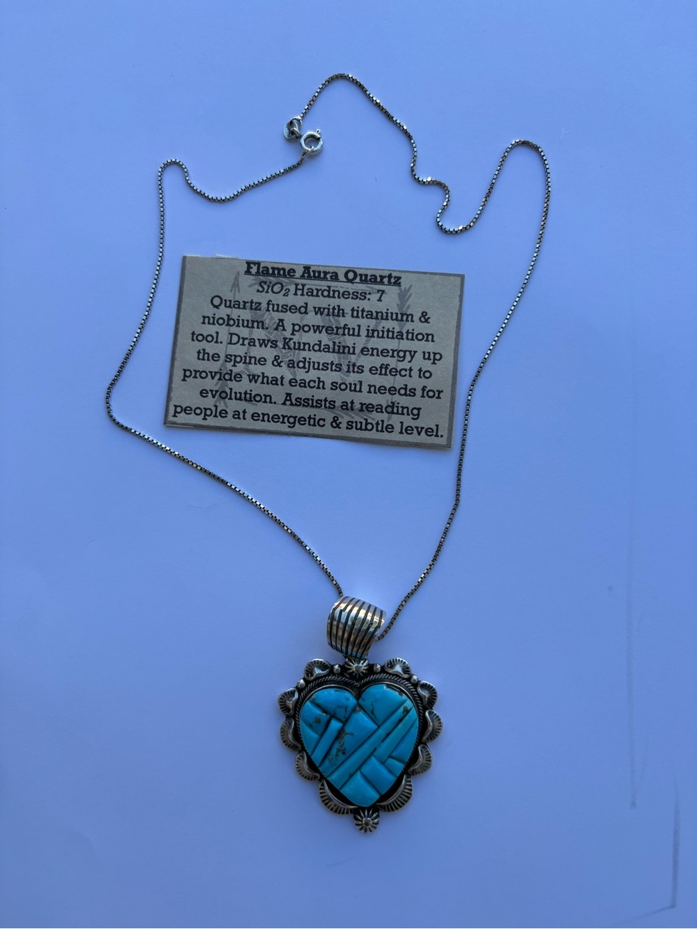 Turquoise Heart Pendant Necklace - Women Jewelry